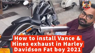 How to install Vance & Hines exhaust in Harley Davidson Fat boy 2021 | Tutorial | Best Exhaust