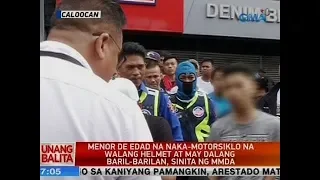 UB: Menor de edad na naka-motorsiklo na walang helmet at may dalang baril-barilan, sinita ng MMDA