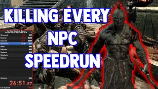 Killing Every NPC in Skyrim Speedrun