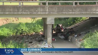 Southeast Austin neighbors concerned with homeless living under bridge