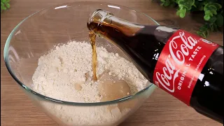 Mix the Coca-Cola with the flour for an amazing result! You will be happy! Easy and fast recipe.