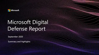 Microsoft Digital Defense Report webinar