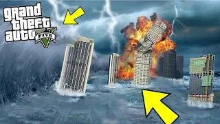 PODEMOS SOBREVIVER AO MAIOR TSUNAMI DE TODOS OS TEMPOS?! GTA 5 Fim Do MUNDO