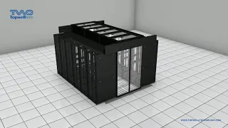 Cold Aisle Containment Installation animation