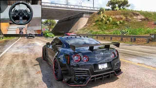 Nissan GTR NISMO ( 1100HP ) - Forza Horizon 5 | Goliath Race | Steering Wheel gameplay