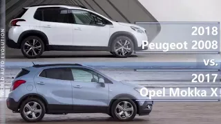 2018 Peugeot 2008 vs 2017 Opel Mokka X (technical comparison)