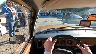 Driving in Paris and suburb with a 1977 vintage French CAR ( Renault 20 )  ( 2021/10/24 )