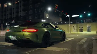 Green Mercedes AMG GTR | Night Run | 4K Edit