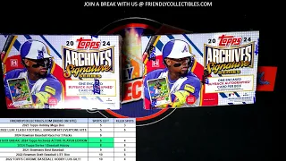 RACE FOR SPOTS  2 BOXES 2024 Topps Archives Signature Series