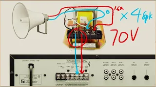 Cara Aman Sambung 4 Speaker Corong TOA 25W (100W) ke Amplifier TOA ZA2060