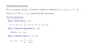 MTH 132 Example of Proof by Induction