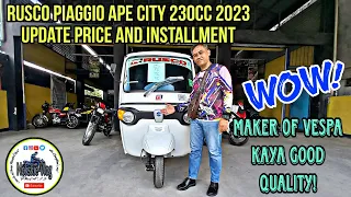 Rusco Piaggio Ape City 230cc 2023.Update/Price and installment.