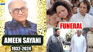 Radio Icon Ameen Sayani FUNERAL | EMOTIONAL Zakir Hussain, Anandji, Nitin Mukesh & Family Members