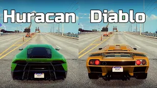 NFS Heat: Lamborghini Huracan vs Lamborghini Diablo SV - Drag Race