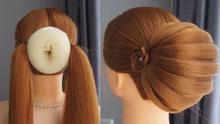 Bun Hairstyle For Lehenga Step By Step - Easy Hairstyles But Beautiful