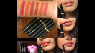 Mac cosmetics Powder Kiss Velvet Blur Slim Sticks lip swatches and wear test!