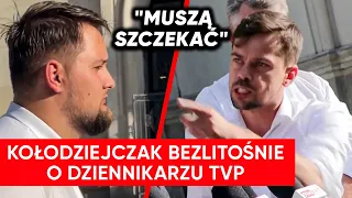 Kołodziejczak porównał dziennikarza TVP do psa. "Muszą szczekać"