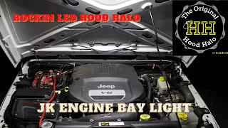 Engine Bay Lights | Rockin LED Hood Halo Install for JK Wrangler