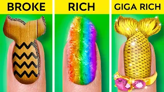 RICH VS BROKE VS GIGA RICH || Best School Hacks and How to be Cool in School by 123 GO! HACKS