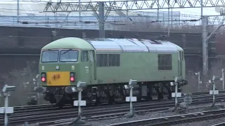 Trains At Crewe Station 16/17 Jan 24 includes Deltic Class 69 GBRF 73s on measuring train and more
