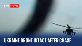 Ukrainian drone escapes after chase with Russian helicopters and aircraft