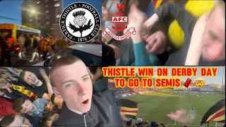 Thistle Huge win to go to the semis 🤯🧨| Play Off QF Leg 2 Partick Thistle vs Airdrieonians