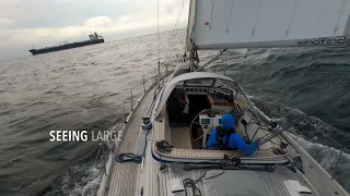 Hallberg-Rassy 43 sailing from Anholt to Copenhagen