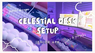 Celestial Cozy Desk Setup Makeover | Cute Kawaii Functional Aesthetic | Decorate with Me