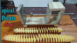 How to make a spiral potato cutter || spring potato  machine