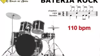 Bateria rock 110 bpm