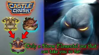 Castle Crush - Only Storm Elemental Deck Reach 4000 Trophies To Castle 9 | Nature Mode Rush Deck!