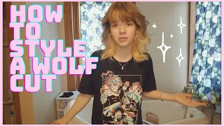 HOW TO STYLE A WOLF CUT | for beginners | BluegrassFairy 🧚🏻‍♀️