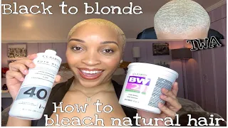 How to Bleach Natural Hair | BLACK TO BLONDE