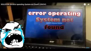 error operating System not found SOLUCION