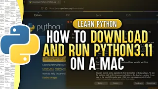 How To Install Python 3.11 On Mac