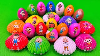 Cleaning Pinkfong, Cocomelon, Hogi with Rainbow CLAY in Eggs,... Coloring! Satisfying ASMR Videos