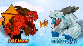 FIREMAW vs FROSTMAW - Minecraft PE