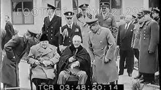 WWII - 1945, Yalta Big Three Confer Conference 221295-09.mp4 | Footage Farm