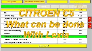 Citroen C5 What can be done with Lexia 3 BSI Config Part 1