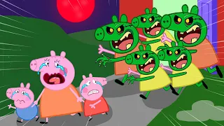 Peppa Pig Run Now, Giant zombie is coming!!! | Peppa Pig Funny Animation