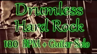 Hard Rock Drumless ACDC Airbourne style 100bpm with guitar solo