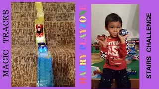 MAGIC TRACKS STAIRS CHALLENGE! Cars for Kids!