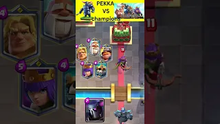 Champions vs PEKKA #clashroyale #clashofclans #viral #shorts #trending #youtubeshorts #cocshorts