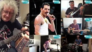 Brian May + Cavintones - Hammer To Fall (feat. Freddie Mercury On Vocals) Isolation Jam #jamwithbri