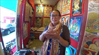 201. Тибетская художница Тэнджин, она меня вспомнила! Купила термос. Покупки Даши в Дели. Индия 2022