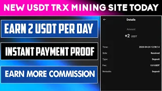 Usdt Mining Site | Usdt Mining Website | Payment Proof | Daily 2$ Profit | Usdt Earning Site | Trx