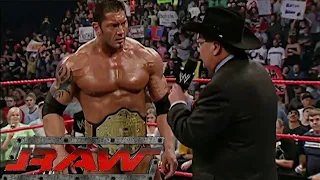 Jim Ross Interviews Batista (Brawl Occurs) RAW Apr 11,2005