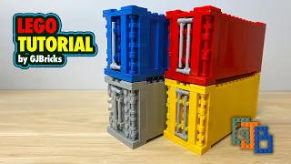 How to build LEGO Train Shipping Containers (Custom MOC) #tutorial
