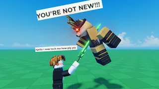 I pretended to be a noob but then *DESTROYED* everyone. (ROBLOX bedwars)