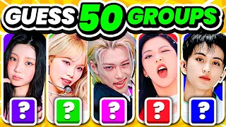 CAN YOU GUESS THESE 50 KPOP GROUPS? [EASY - HARD]  ⚡️ Guess The Kpop Group - KPOP QUIZ 2024